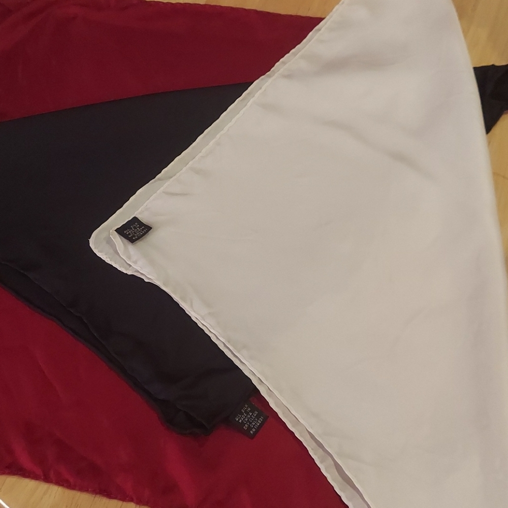 Silk pocket squares scarves bundle of 3 RN 114831‎